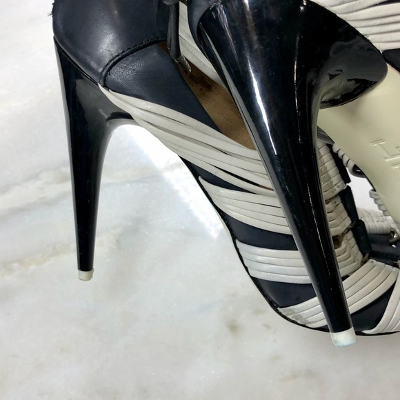L.A.M.B. Monochrome Strappy Heels - Picture 7 of 15